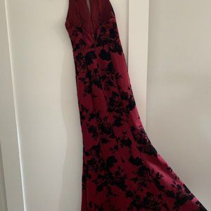 Red and black mermaid Gown